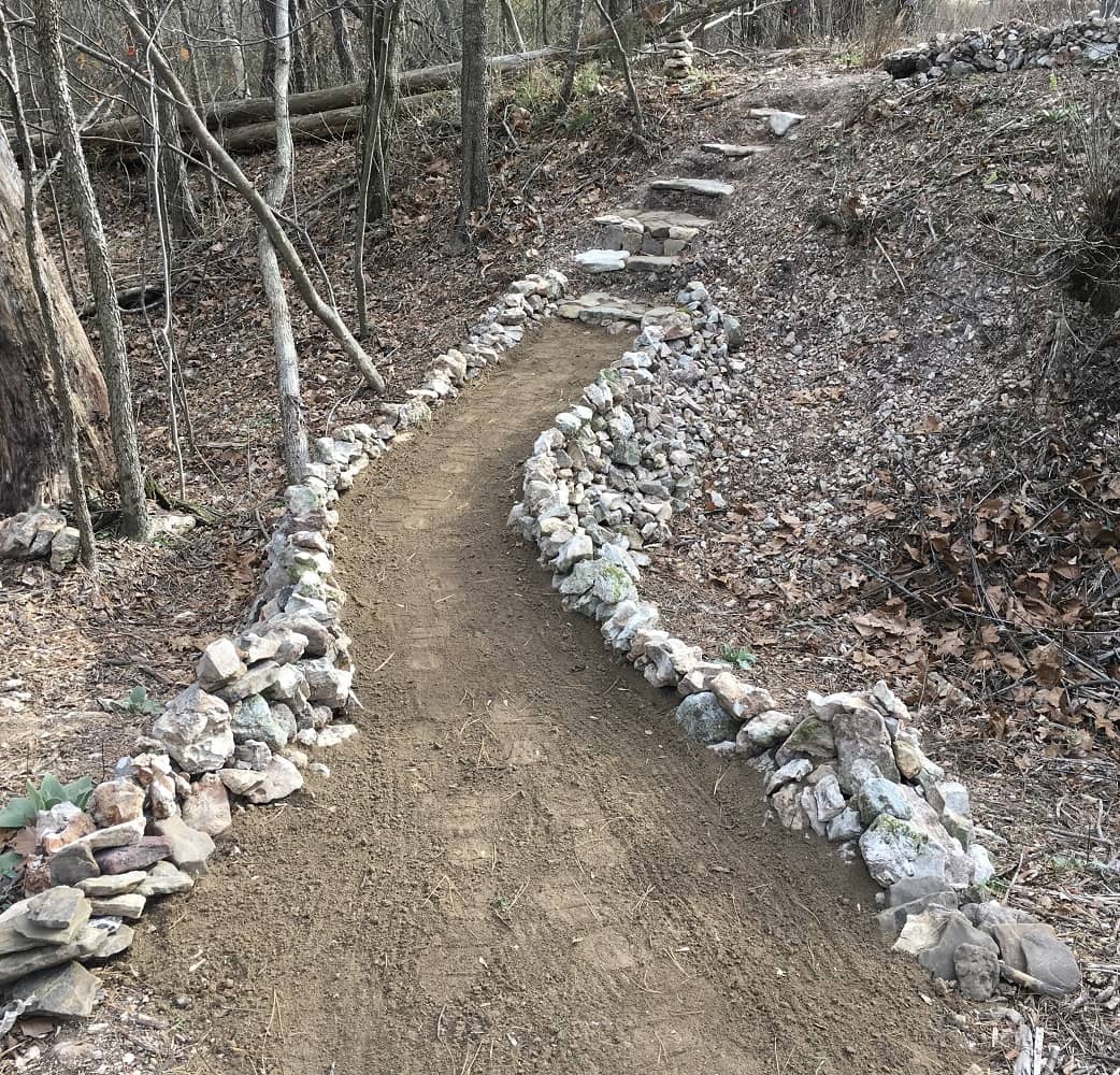 My second stonework project, a bridge and stairway