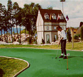 Mini golf at the 7 acre Boardwalk USA in Colorado Springs, 1995
